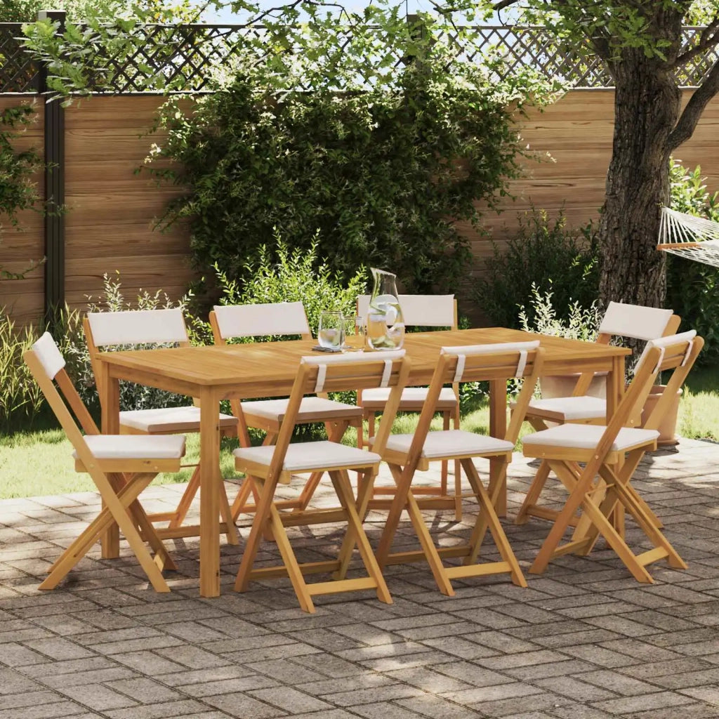 Sedie Bistro da Giardino 8 pcs Bianco Crema 40 x 53 x 80 cm