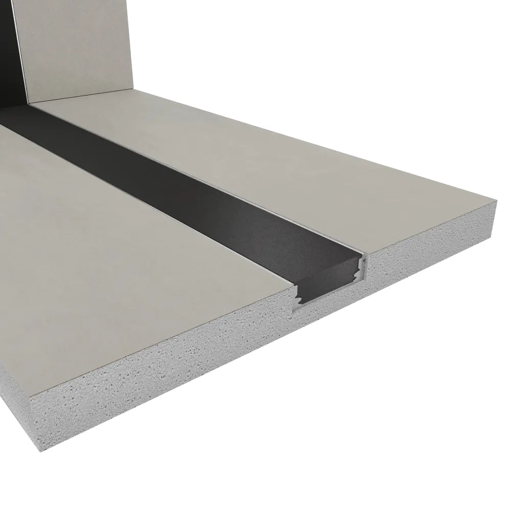 Cartongesso con profilo in alluminio integrato "L" angolo tra soffitto e parete