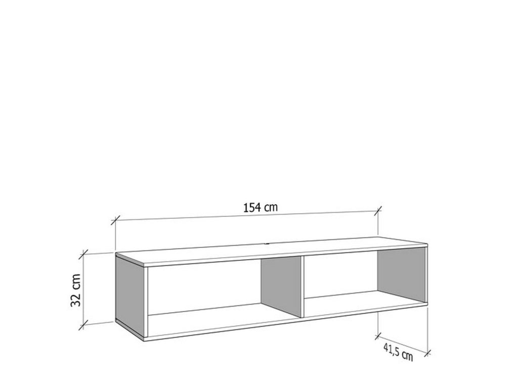 Carcare, Mobile Porta tv un Ripiano, 154x41.5x32h cm Beige