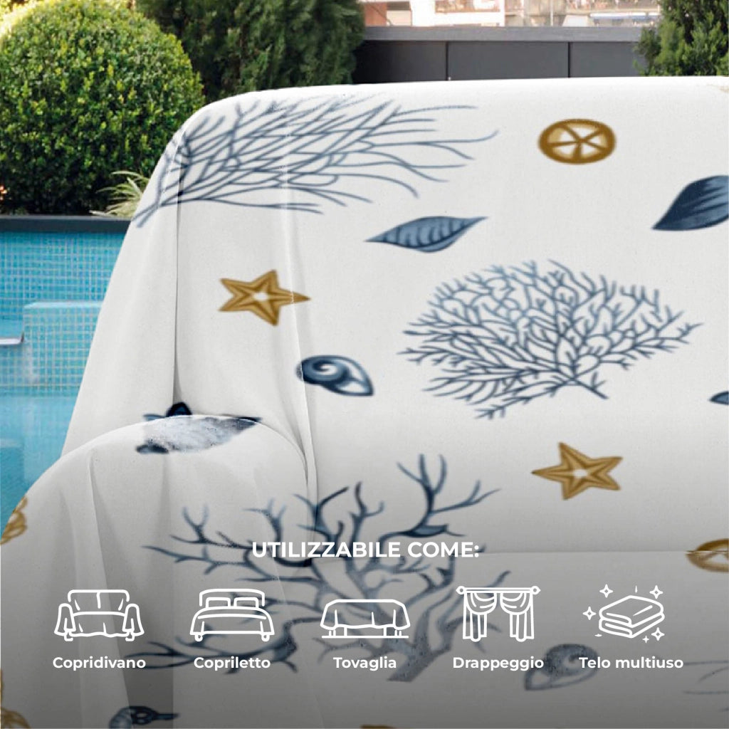 Telo Copritutto Matrimoniale Cotone 250x260 cm Grande Multiuso Copridivano Copriletto Arazzo Drappeggio Lavabile Resistente Disegno 11