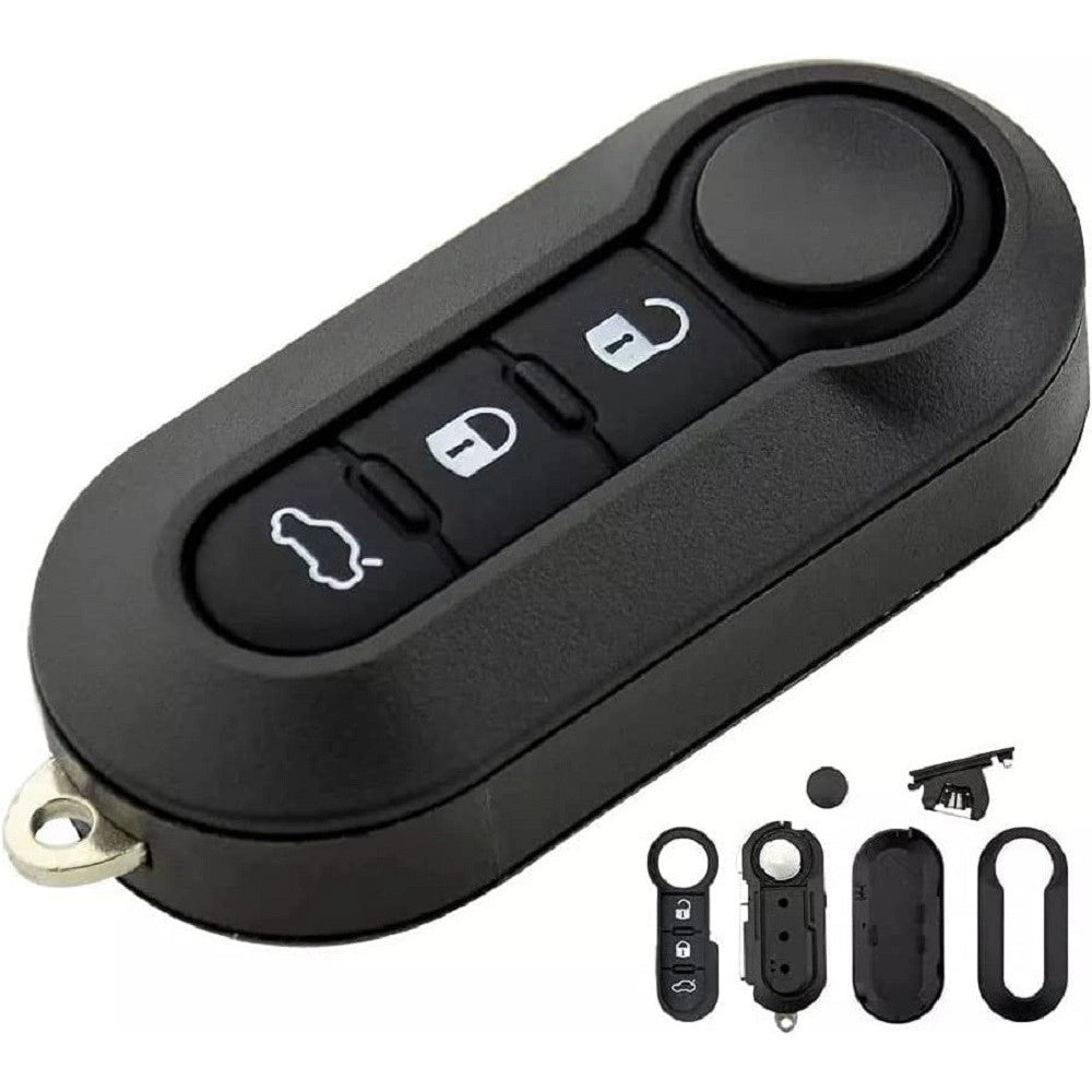 Trade Shop - Custodia Guscio Portachiavi Cover Per Chiavi Auto 3 Tasti Compatibile Fiat Lancia -