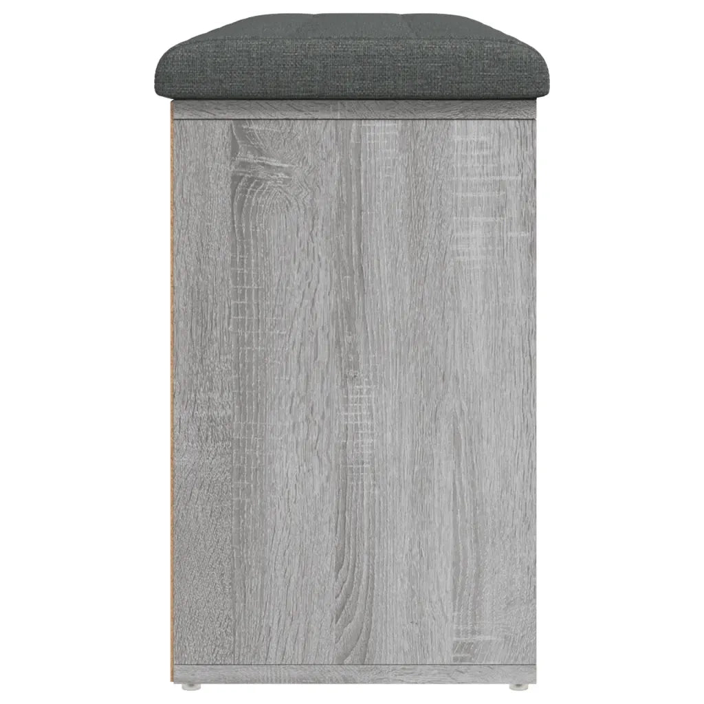 Panca Porta Scarpe Grigio Sonoma 102x32x50 cm Legno Multistrato