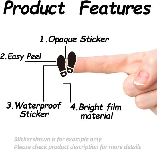 Sticker Decorativi 180 Pezzi - Silhouette Stickers Autoadesivi - Stickers per Voatafdruk - Decorazione per Plakboek/Kalender - 90 x 90 mm - Sticker Decorativi