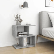 Comodino Grigio Cemento 50x30x51,5 cm in Legno Multistrato 806372