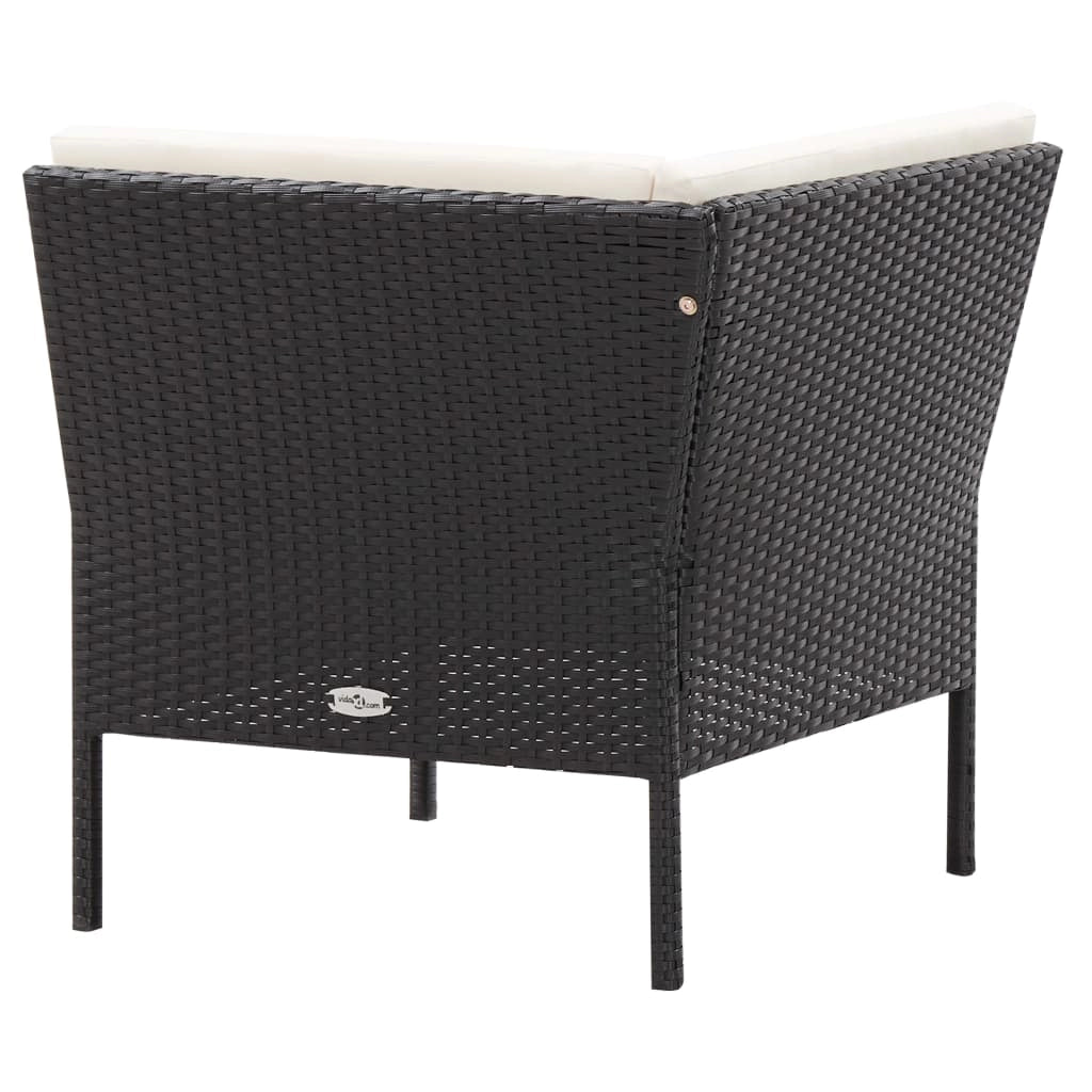 Set di mobili da giardino 6 pz con cuscini in poly rattan nero 02_0016915