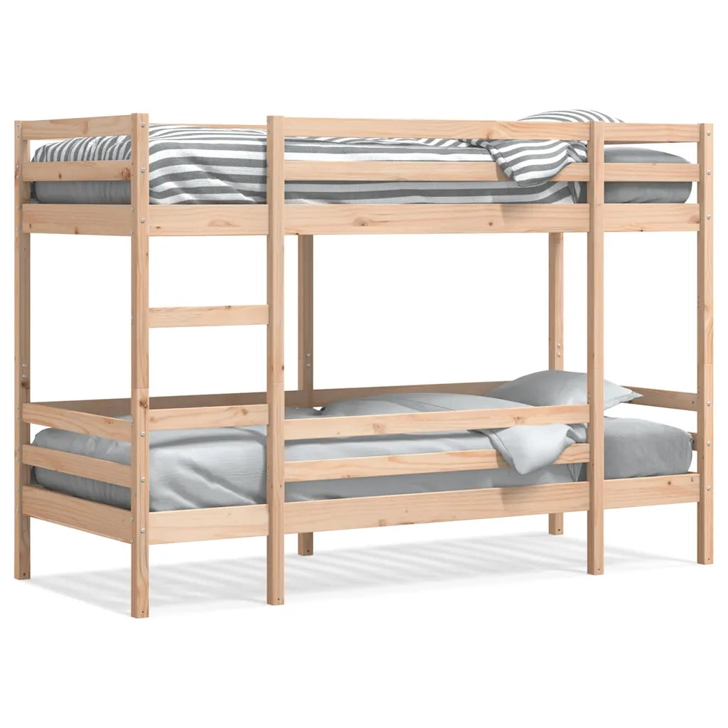 Letto a Castello senza Materasso 90x190 cm Legno di Pino