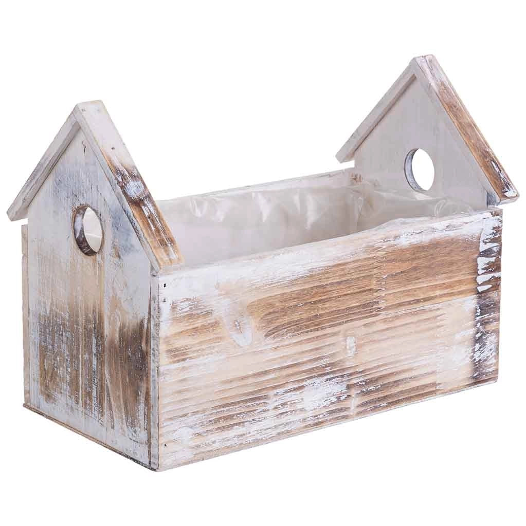 Supporto per fioriera rettangolare in legno 28x17x21/12H cm