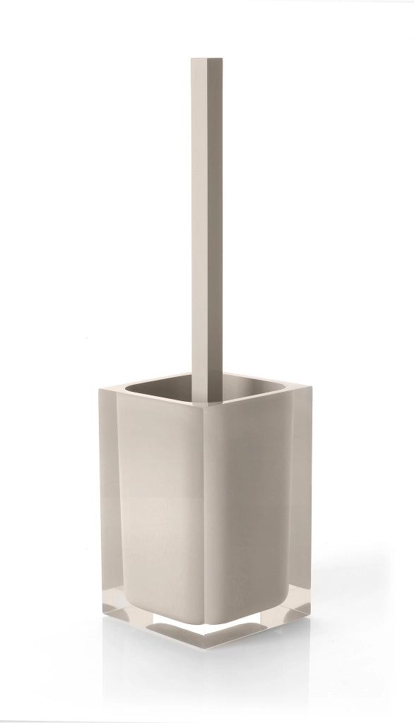Scopino WC d'appoggio con ciuffo in setole linea Rainbow Gedy RA33 Tortora Chiaro