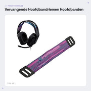 Cinturini di sostituzione per cuffie - Cuffie per headset gaming - Robuste e durature - Colori rossoblù - Comodi e flessibili - Adatti per...