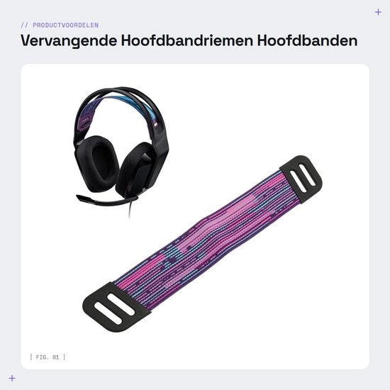 Cinturini di sostituzione per cuffie - Cuffie per headset gaming - Robuste e durature - Colori rossoblù - Comodi e flessibili - Adatti per...