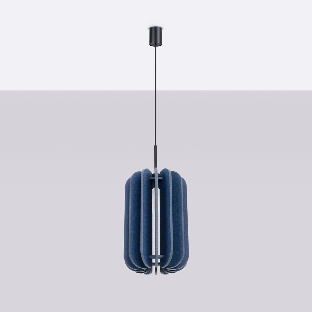 Lampada a sospensione moderna MULA 27 cm Paralume in feltro Telaio nero Auto-assemblaggio