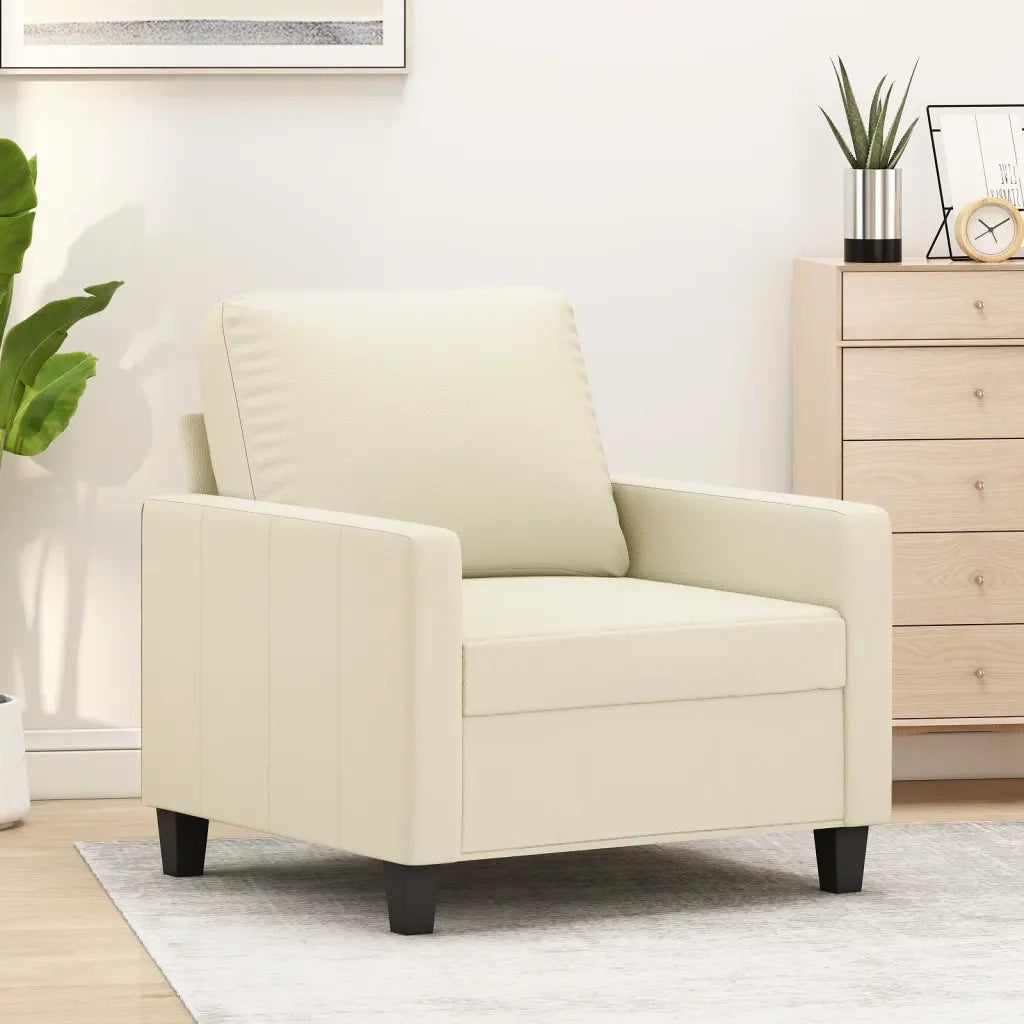 Poltrona Crema 60 cm in Similpellecod mxl 126774