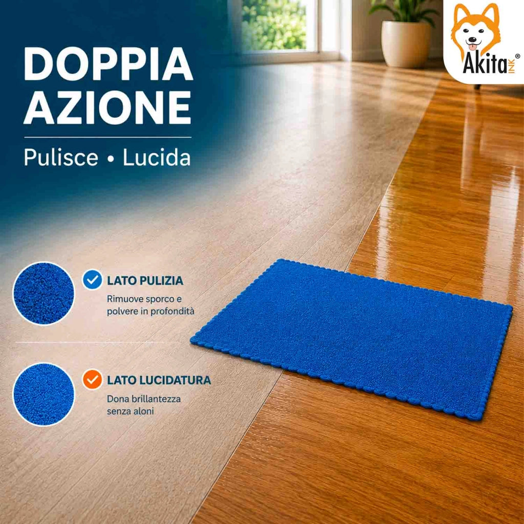 Akitaink 3 Panni Pavimenti Microfibra Duo Clean 50x70 cm