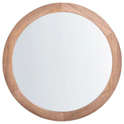 Specchio da parete con cornice in legno di paulownia marrone chiaro, decorazione da appendere in stile scandinavo