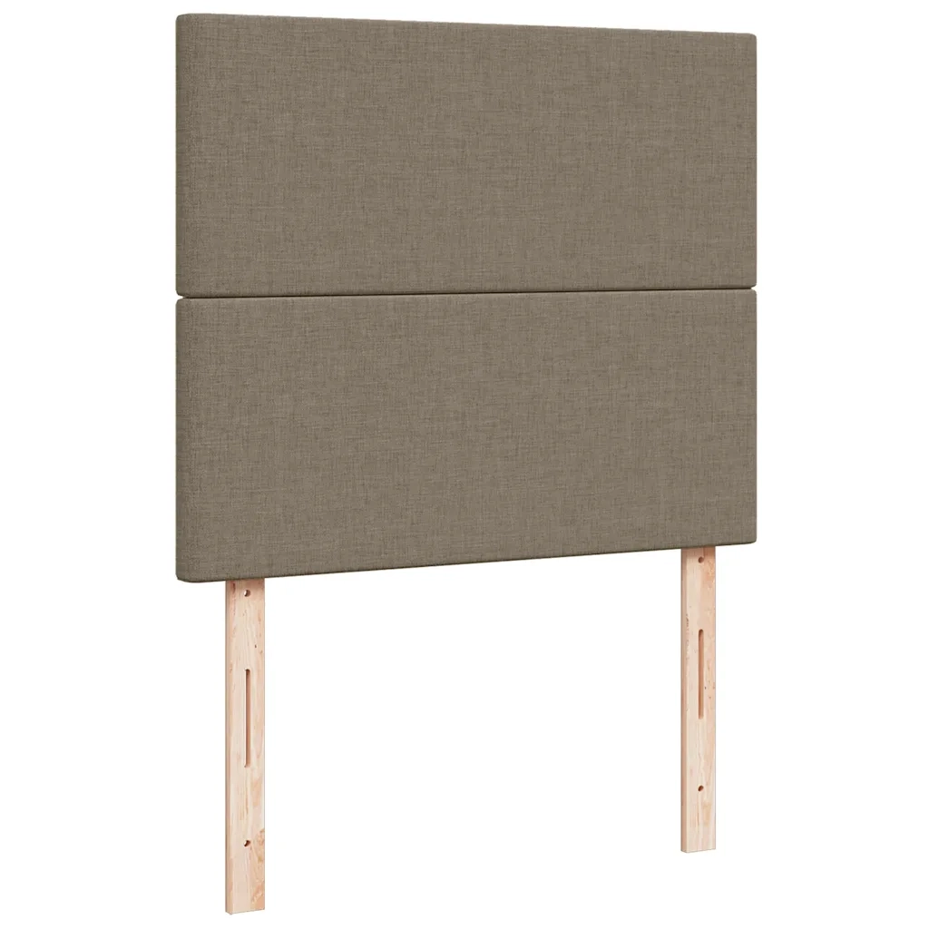 Letto a Molle con Materasso e LED Tortora 120x190 cm in Tessuto 3270187