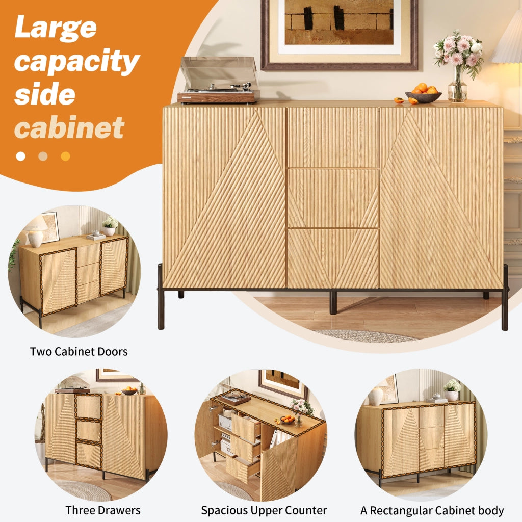 Credenza Moderna con Ante e Cassetto ¨C Xylo ¨C Legno, Bianco