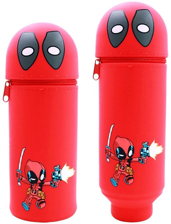 Etui in silicone, 2-in-1 contenitore per animali, etui kawaii, contenitore con cerniera, etui a cartoni, contenitore, per scuola, ufficio, regalo per studenti