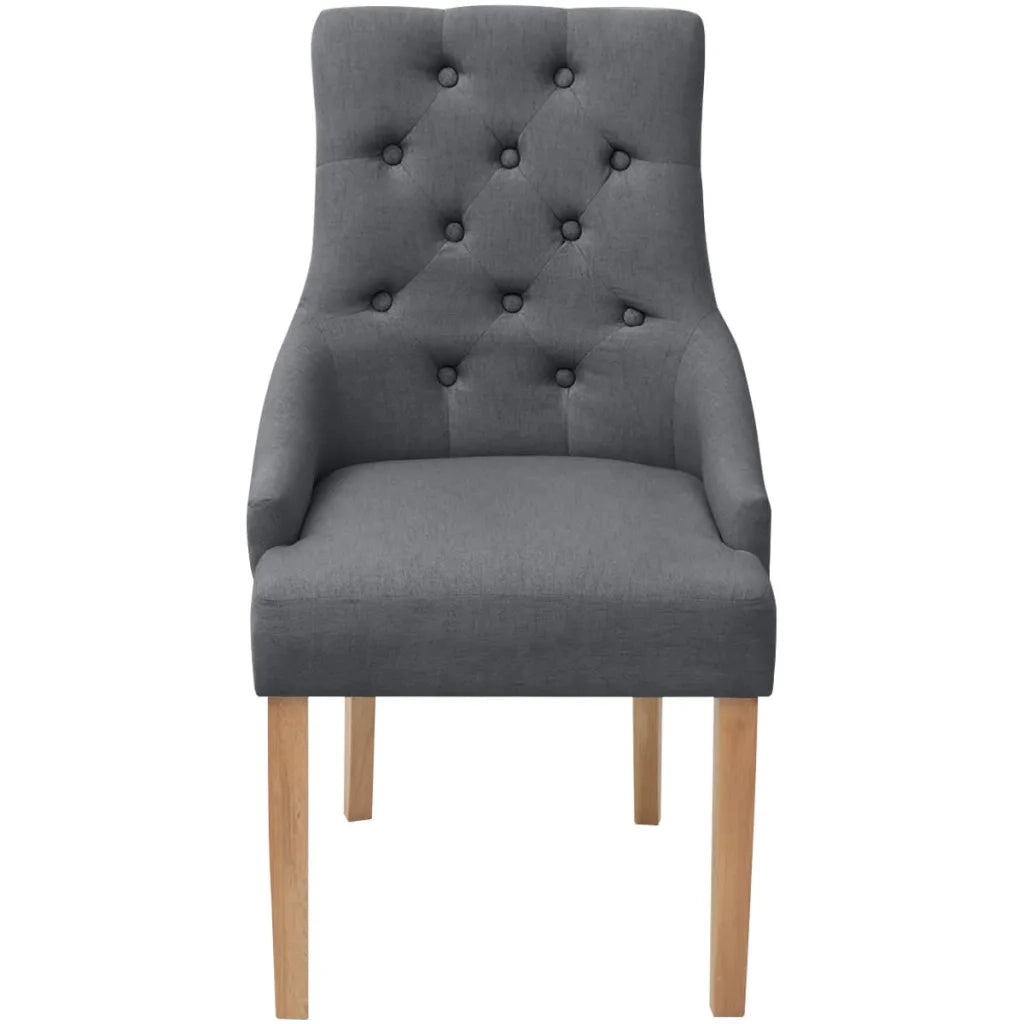 Sedie da Pranzo 6 pz Grigio Scuro in Tessuto cod mxl 29599