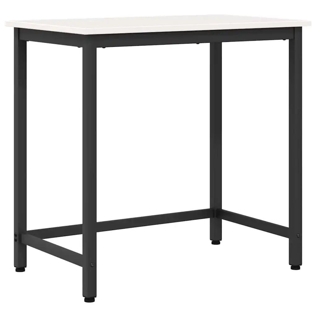 tavolo Bianco 80 x 50 x 77 cm Legno ingegnerizzato e acciaio