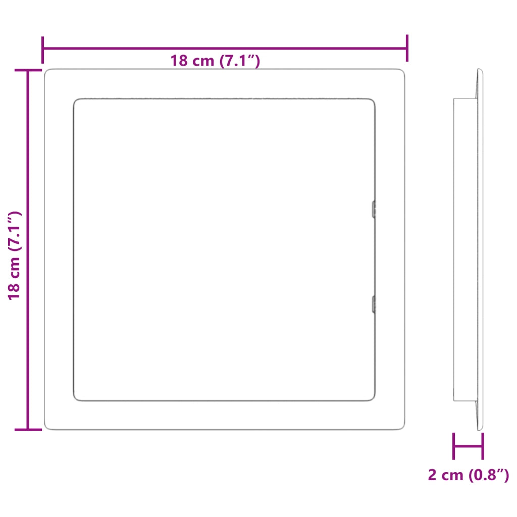 Pannelli di Accesso 2 pz Bianco col.creme+ tetto antracite, tubo argento scuro come campione e link Plastica ABS