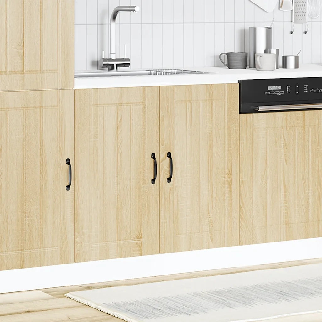 Mobile base lavello-Armadietto da bagno Lucca Rovere Sonoma in Legno Multistrato 876362