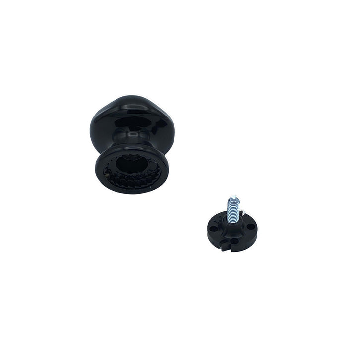 Pomolo fisso per porta SAGUATTI 872/60QB in alluminio nero lucido