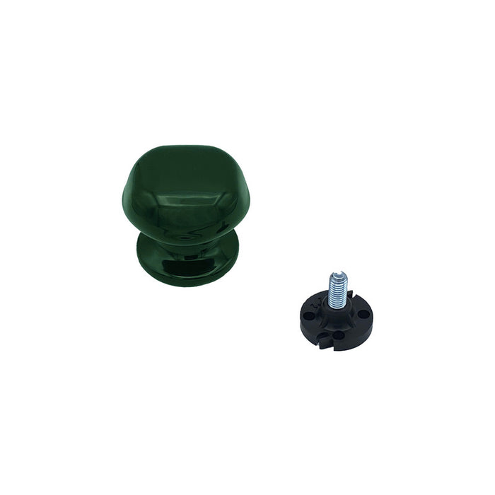 Pomolo fisso per porta SAGUATTI 872/60SB in alluminio verde lucido