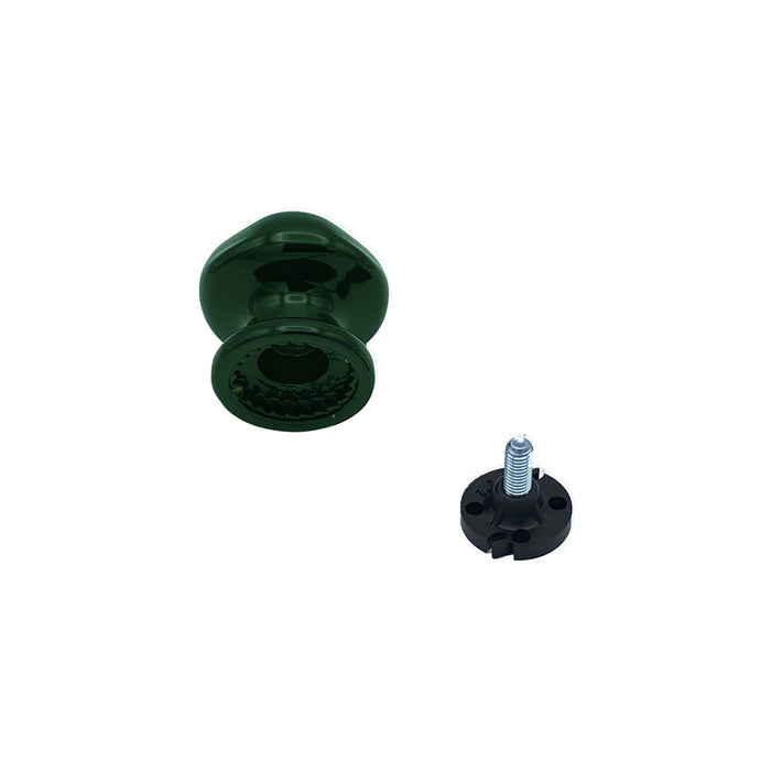 Pomolo fisso per porta SAGUATTI 872/60SB in alluminio verde lucido