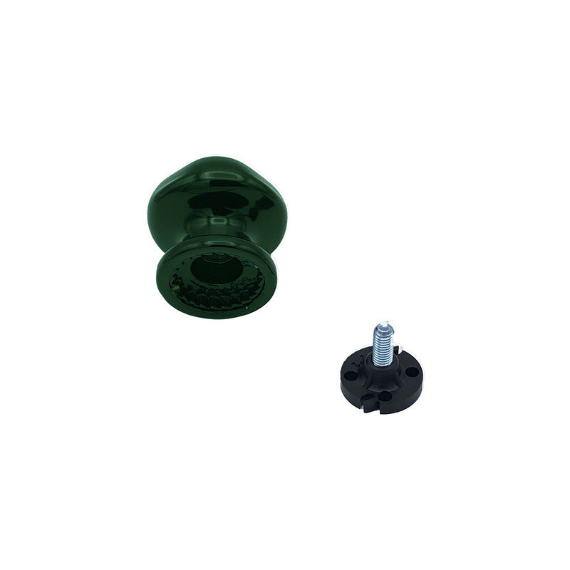 Pomolo fisso per porta SAGUATTI 872/60SB in alluminio verde lucido