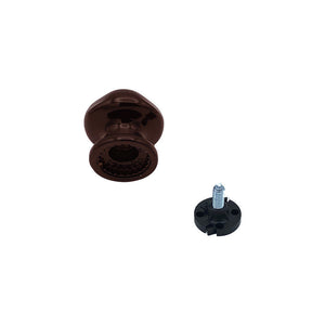 Pomolo fisso per porta SAGUATTI 872/60UB in alluminio marrone lucido