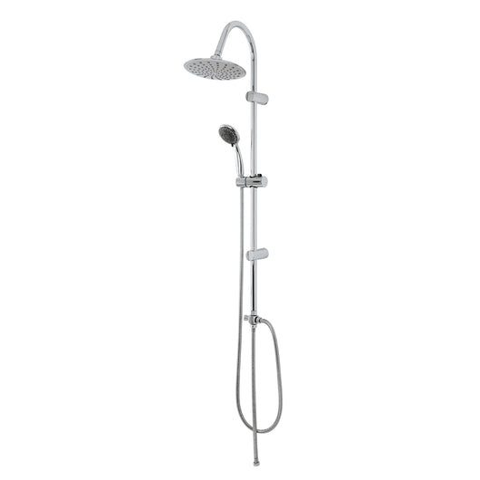 COLONNA DOCCIA IN ACCIAIO H.102cm +SOFFIONE Ø20cm DOCCETTA ABS E LACCIO FERIDRAS 872001