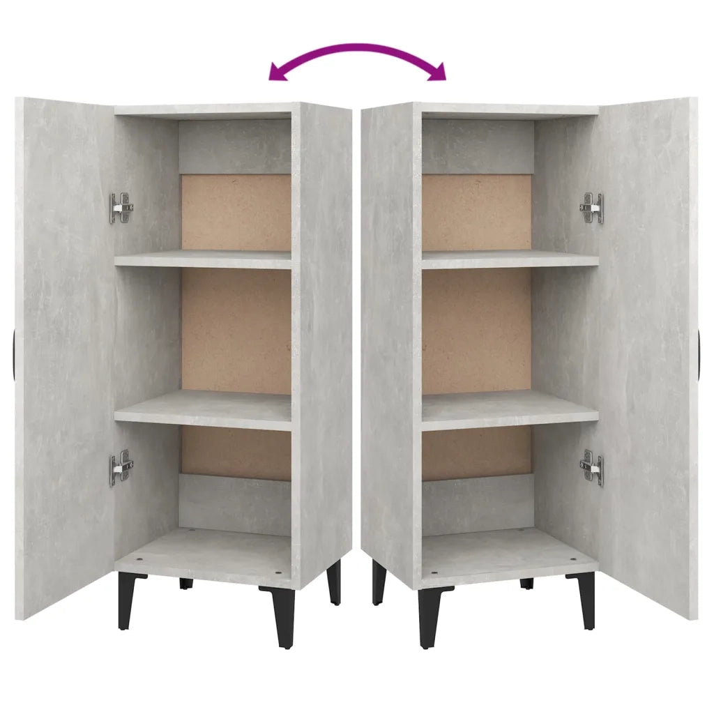 Credenza Grigio Cemento 34,5x34x90 cm in Legno Multistrato cod mxl 26391