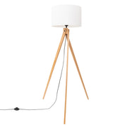 Lampada da tavolo NATT arancione spagnolo 40/25 paralume in tessuto legno naturale 15W LED