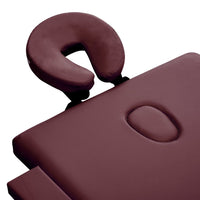 Lettino da Massaggio a 2 Sezioni in Alluminio Viola Vino