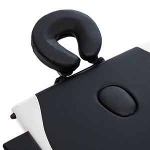 Lettino da massaggio pieghevole 3 zone legno bianco e nero 02_0001833