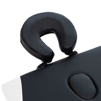 Lettino Massaggio Pieghevole 2 Zone in Alluminio Nero e Bianco 110228