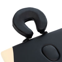 ok Lettino da massaggio pieghevole 2 zone nero e beige acciaio inox 02_0001806