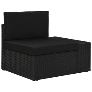 Set Divani da Giardino 10 pz in Polyrattan Nero cod mxl 39672