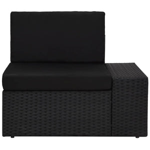 Set Divani da Giardino 10 pz in Polyrattan Nero cod mxl 39672