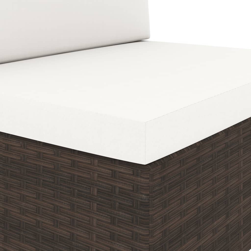 Set Divani da Giardino 6 pz in Polyrattan Marrone 3054588