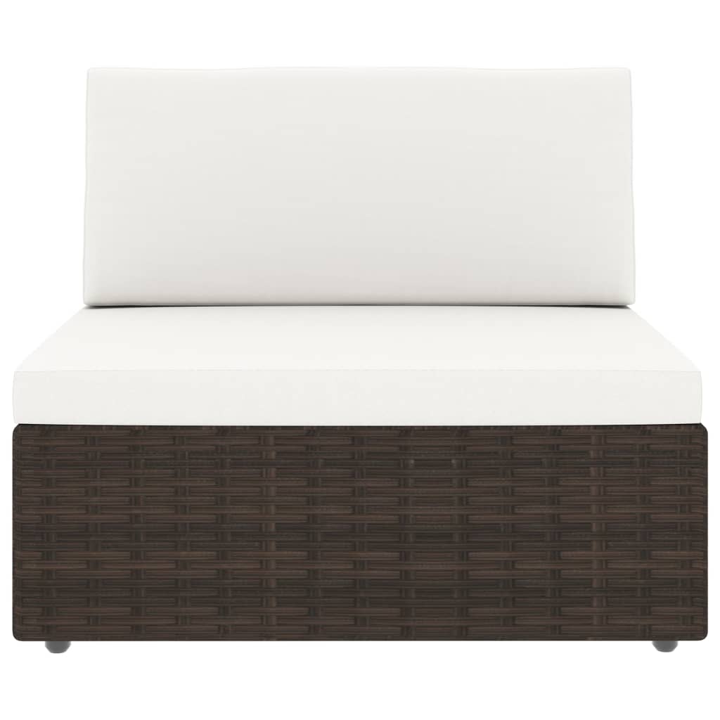 Set Divani da Giardino 5 pz in Polyrattan Marrone cod mxl 39699