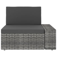 Set Divani da Giardino 4 pz in Polyrattan Grigio cod mxl 44495