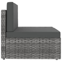 Set Divani da Giardino 4 pz in Polyrattan Grigio cod mxl 44495
