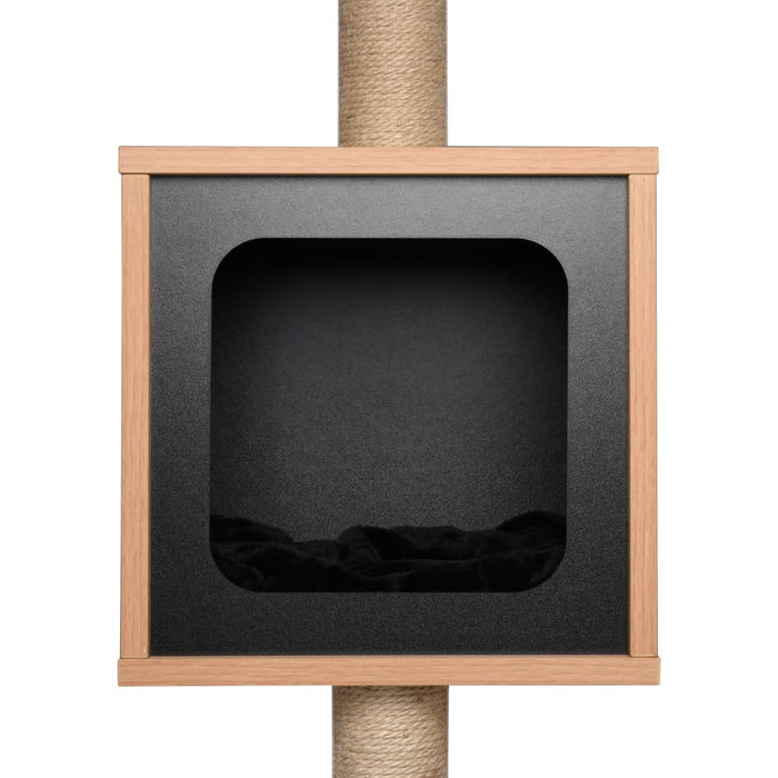 Tiragraffi per gatti Mobili per arrampicata su torre Tiragraffi piattaforma da arrampicata con tappetino tiragraffi in sisal 123 cm marrone 02_0022733