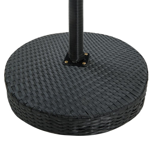 Tavolo da Giardino Nero 60,5x106 cm in Polyrattan 45856