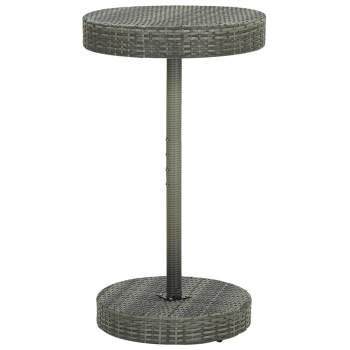 Tavolo da Giardino Grigio 60,5x106 cm in Polyrattan cod mxl 34165