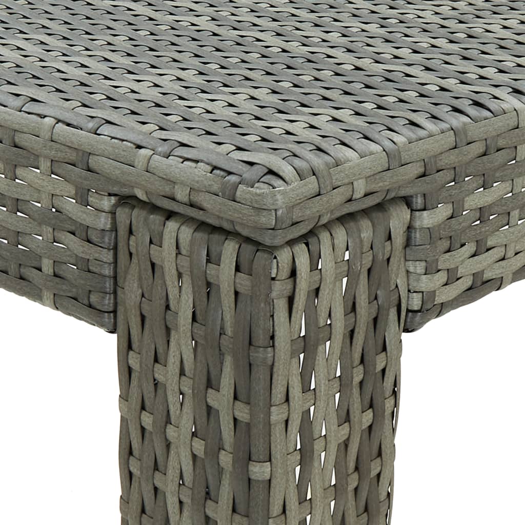 Tavolo da Bar da Giardino Grigio 60,5x60,5x110,5 cm Polyrattan 45872