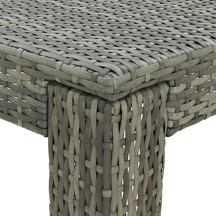 Tavolo da Bar da Giardino Grigio 60,5x60,5x110,5 cm Polyrattan 45872
