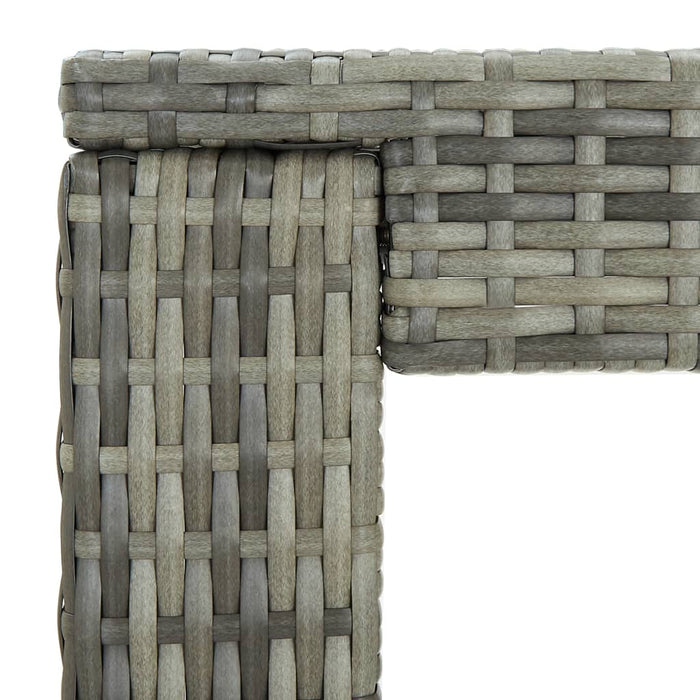 Tavolo da Bar da Giardino Grigio 60,5x60,5x110,5 cm Polyrattan cod mxl 52762