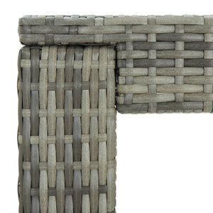Tavolo da Bar da Giardino Grigio 60,5x60,5x110,5 cm Polyrattan 45872